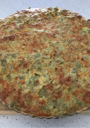 Una foto de Quiche de alcachofas