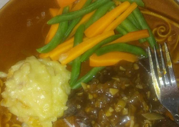 Steak daging rumahan #lezat 🍴