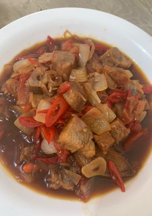 Foto resep Ikan asin asam pedas