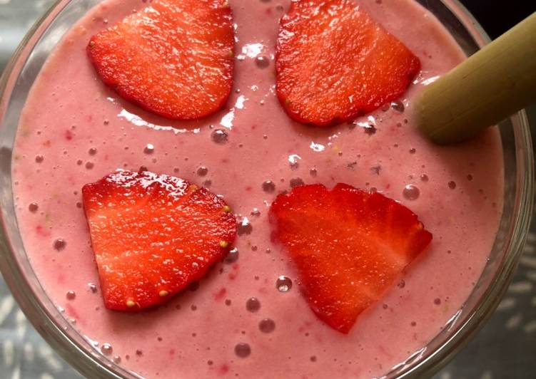 Easiest Way to Prepare Favorite Strawberry milkshake - vegan