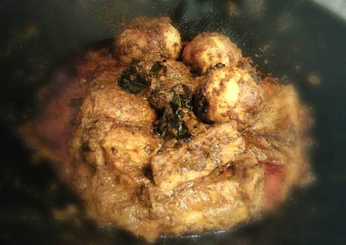 Rendang telur dan tahu (bumbu jadi)