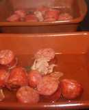 Chorizos al cava