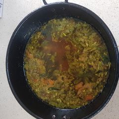 Horse gram rasam A picture of Horse gram rasam.