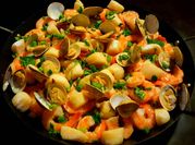 A picture of seafood paella