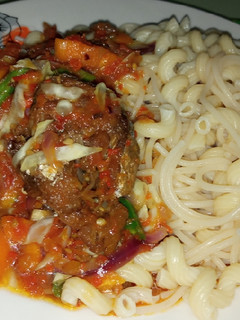 A picture of My spaghetti and macaroni combo😋😋#1post1hope#.