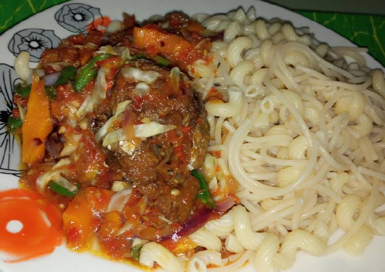 Recipe of Speedy My spaghetti and macaroni combo😋😋#1post1hope#