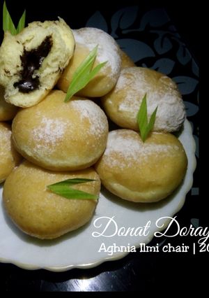Foto resep Donat dorayaki (isi coklat)
