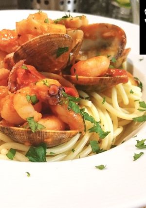 Una foto de Spaguetti Ai Frutti di Mare