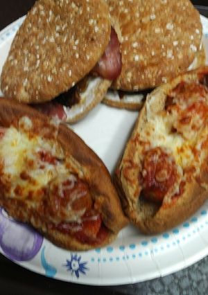 A picture of Meatballs and Pineapple Sandwiches.