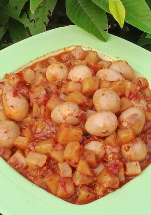 Foto resep Sambel goreng kentang+telur puyuh
