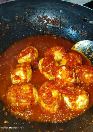 Foto resep Telur bumbu habang pedas