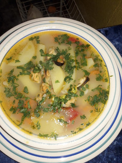Una foto de Sopa de choritos