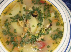 Una foto de Sopa de choritos