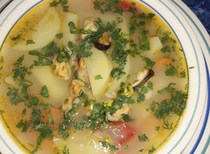 Una foto de Sopa de choritos