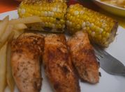A picture of fish lemon butter garlic