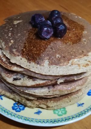 Una foto de Panqueques de avena y plátano