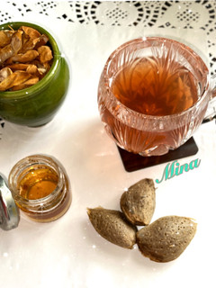 عکسی از دستور دمنوش پوست قهوه ای مغز بادام