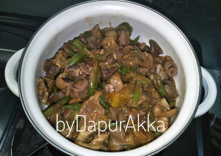 Cara Gampang meracik Oseng Ati Ampela Buncis Lezat