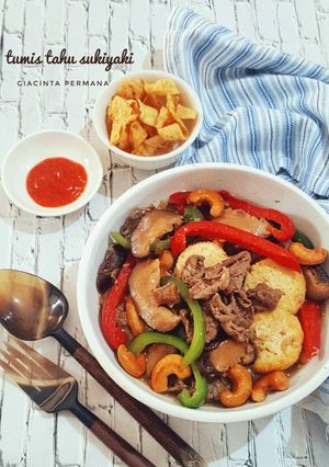 Foto resep Tumis Tahu Sutera Sukiyaki (sapo tahu)
