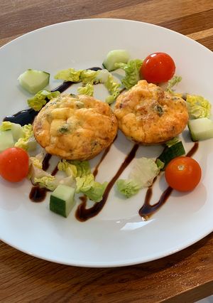 A picture of Oven Baked Omelette Muffins - Pancetta, Leek and Broccoli.