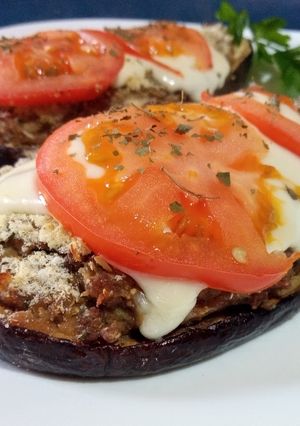 Una foto de Relleno para verduras con carne picada. Berenjenas