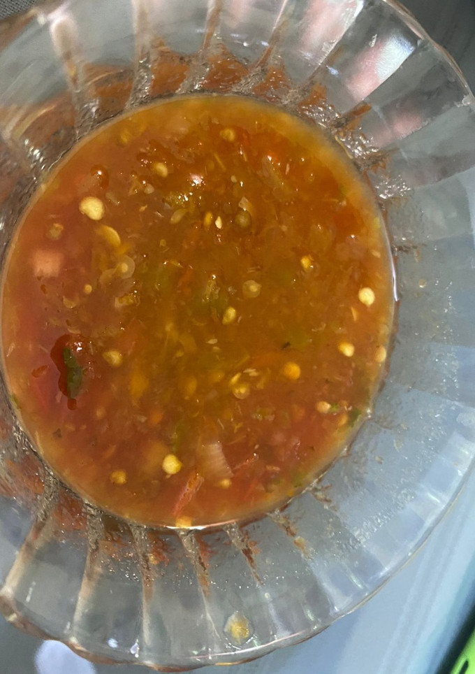 Una foto de Salsa de chile de agua