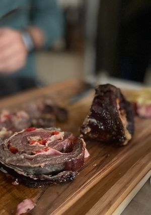 Una foto de Entraña rellena a la parrilla 🥩🥓