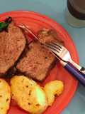 #LaCocinaNosUneMi bife de chorizo (entrecot en España) marinado al malbec