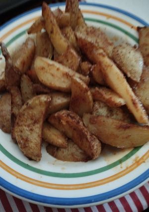 Una foto de Patatas rústicas en freidora de aire