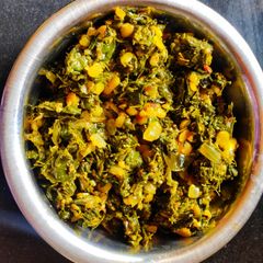 A picture of Moringo leaves bhaji.
