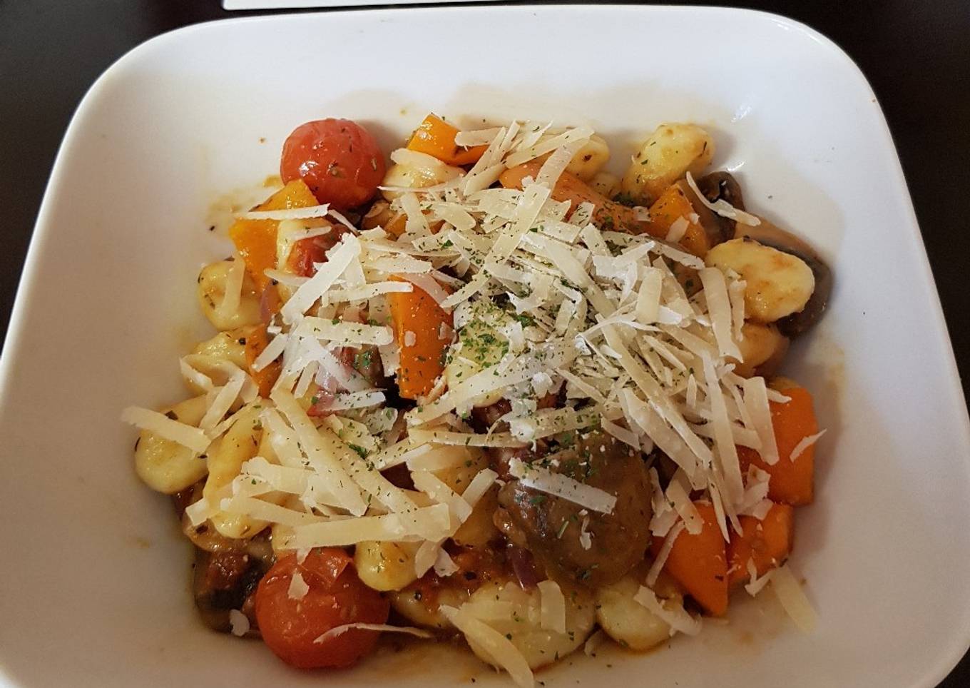 My Italian inspired Mushroom, Veg + Ginocci Pasta