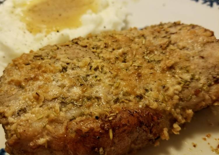 Simple Way to Make Award-winning Rosemary Parmesan Pork Chops