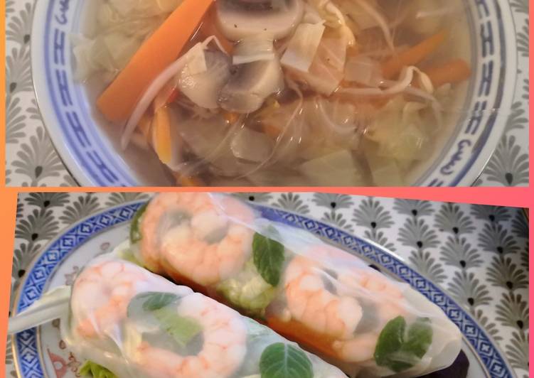 Recette: Dîner chinois healthy - bouillon et rouleaux de printemps