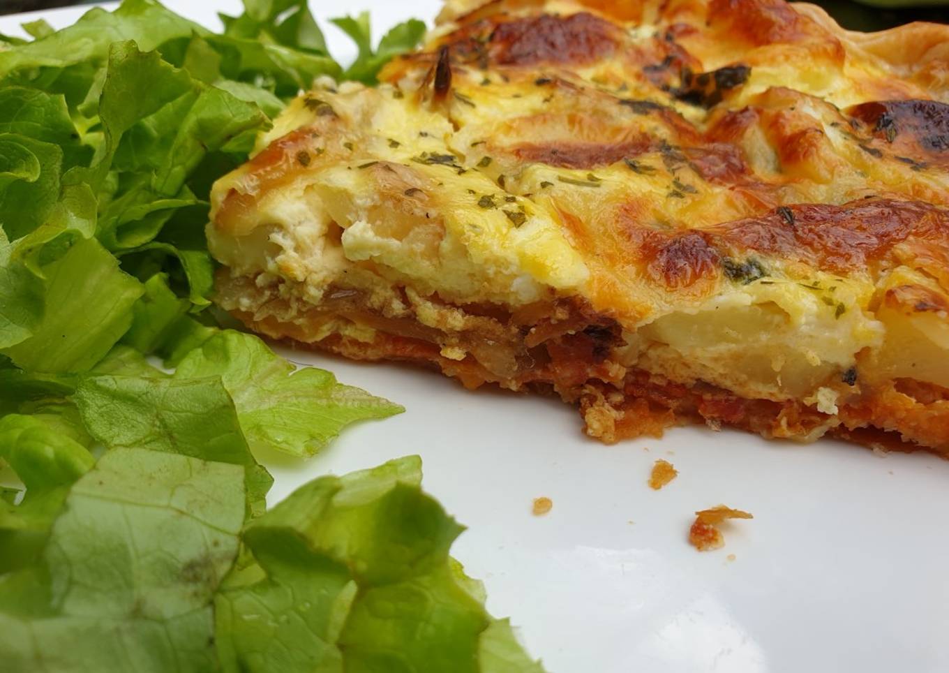 Quiche pommes de terre chorizo et mozzarella