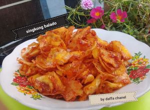 Foto resep Keripik singkong balado pedas manis