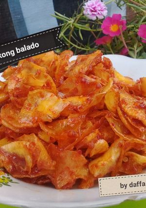 Foto resep Keripik singkong balado pedas manis