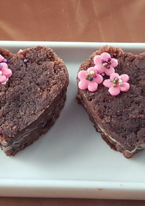 Una foto de Brownie marmoleado