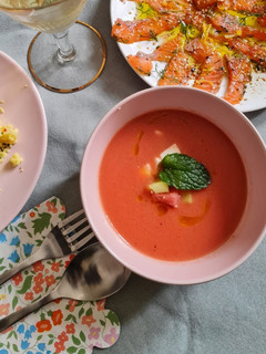 Una foto de Gazpacho de tomate y sandía