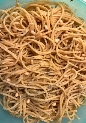 Φωτογραφία της συνταγής Spaghetti pesto ολικής άλεσης