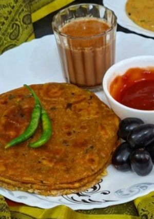 A picture of Soya Masala Paratha/ Protein Rich Healthy Soya Paratha For Morning Breakfast.