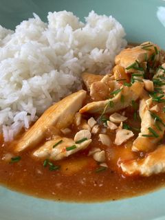 Una foto de Pollo a la naranja