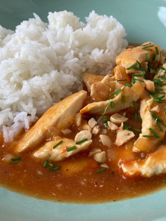 Una foto de Pollo a la naranja