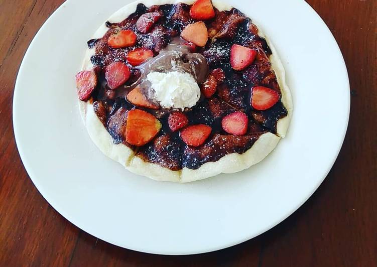 Cara Gampang Membuat Coklat Strawberry Pizza 🍫🍓 Anti Gagal