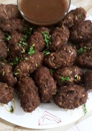 A picture of Bajra or qeema ke kababs.