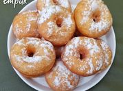 Gambar donat tabur gula halus
