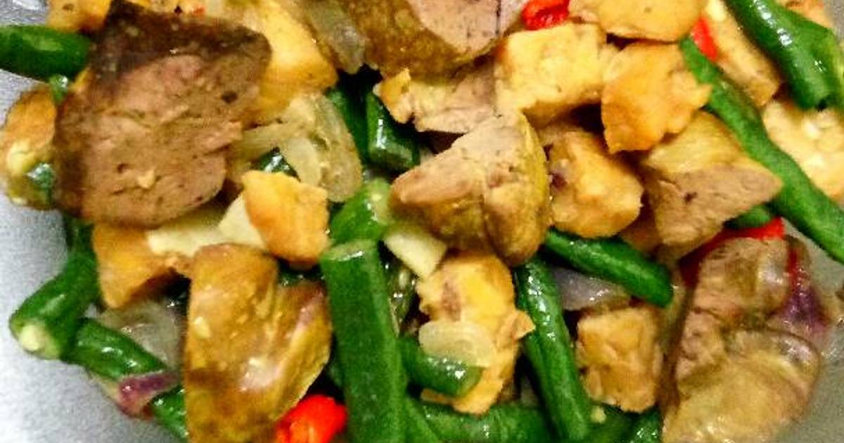 Resep Oseng2 kacang panjang tempe dan ati ampela oleh Resep Oseng2 kacang panjang tempe dan ati ampela oleh