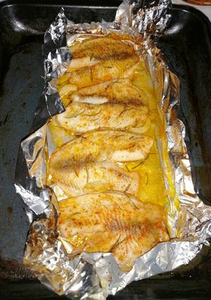 Una foto de Tilapia al horno