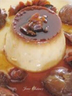 Una foto de Flan de Castañas