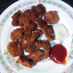 A picture of Beer/Crunchy Fish Tidbits.