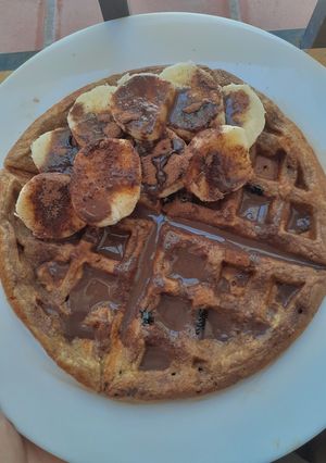 Una foto de Waffles integrales saludables